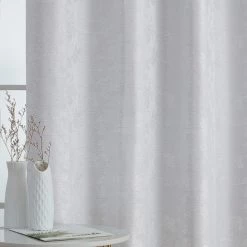 HLC.ME Serenity Floral 100% Blackout Grommet Patio Door Panel - White 10 HLC.ME Serenity Floral 100% Blackout Grommet Patio Door Panel - White