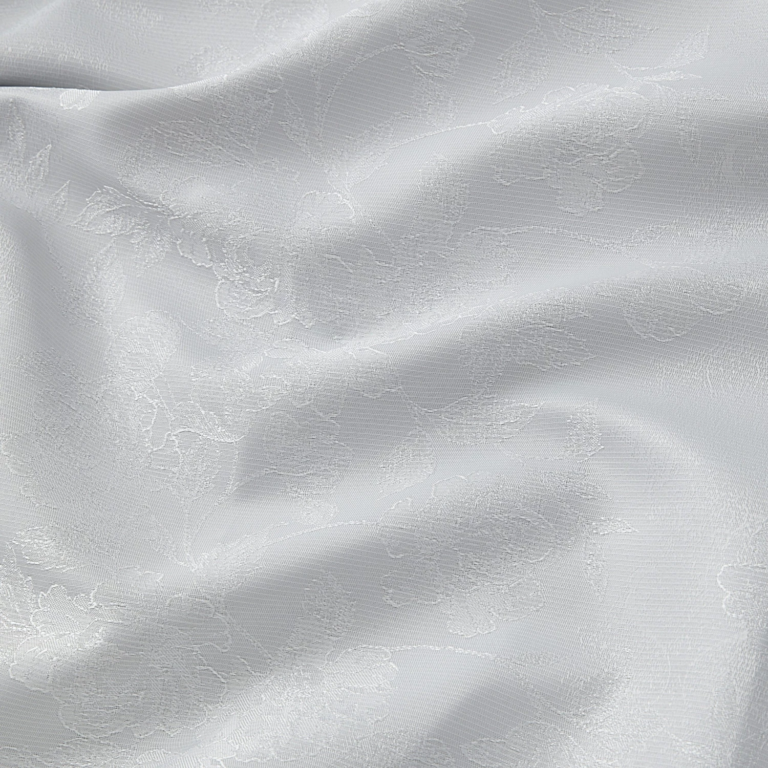 HLC.ME Serenity Floral 100% Complete Blackout Grommet Curtains - White - Set Of 2 9 HLC.ME Serenity Floral 100% Complete Blackout Grommet Curtains - White - Set Of 2