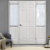 HLC.ME Sheer French Door Curtains - White - Set Of 2