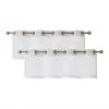 HLC.ME Lucento Sheer Grommet Valance - White - Set Of 2 1 HLC.ME Lucento Sheer Grommet Valance - White - Set Of 2