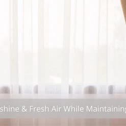 HLC.ME Sheer Curtains Lucento Sheer Tab Top Curtain Panels - Silver Grey - Set Of 2