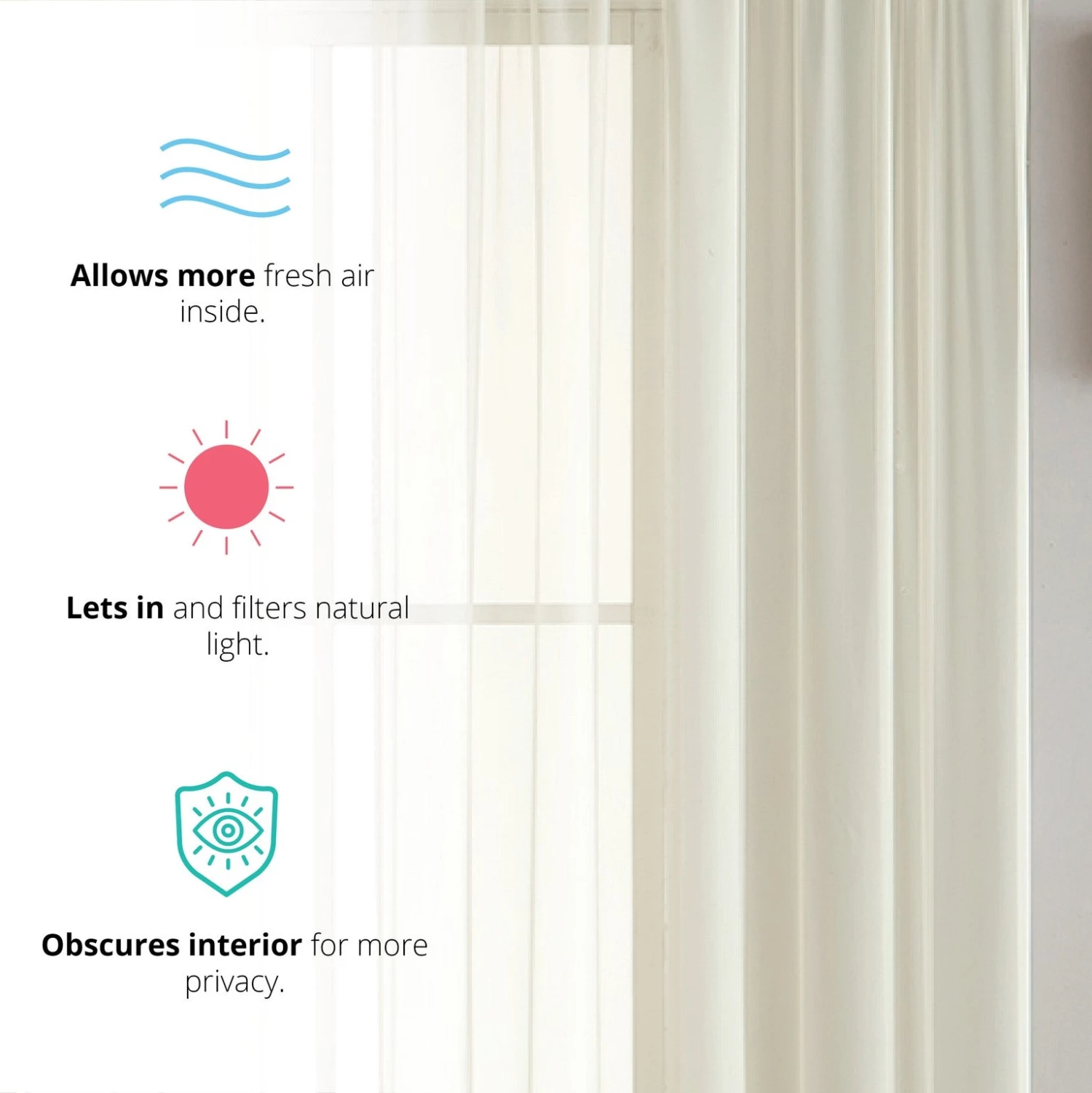 HLC.ME Lucento Sheer Rod Pocket Curtain Panels - Beige - Set Of 2 5 HLC.ME Lucento Sheer Rod Pocket Curtain Panels - Beige - Set Of 2