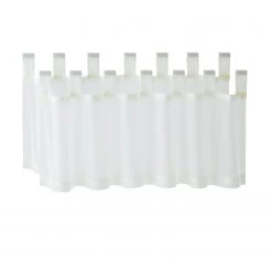 HLC.ME Sheer Tab Top Window Valance - Ivory Faux Linen Curtains