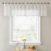 HLC.ME Sheer Tab Top Window Valance - Ivory Faux Linen Curtains 1 HLC.ME Sheer Tab Top Window Valance - Ivory Faux Linen Curtains