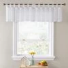 HLC.ME Sheer Tab Top Window Valance - White