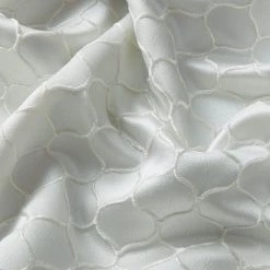 HLC.ME Siena Geometric 100% Blackout Grommet Curtains - Ivory - Set Of 2