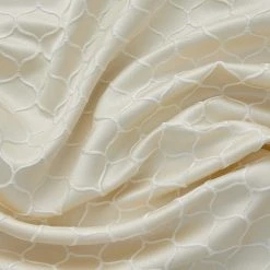 HLC.ME Siena Geometric 100% Blackout Grommet Curtains - Beige - Set Of 2