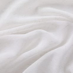 HLC.ME Sheer Curtains Sierra Linen Sheer Grommet Curtain Panels - White - Set Of 2