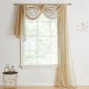 HLC.ME Lucento Sheer Window Scarf - Antique Taupe Sheer Curtains 2 HLC.ME Lucento Sheer Window Scarf - Antique Taupe Sheer Curtains