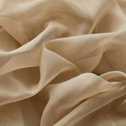 HLC.ME Lucento Sheer Window Scarf - Antique Taupe Sheer Curtains