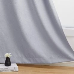 HLC.ME Blackout Curtains Taylor Floral Blackout Grommet Curtain Panels - Light Grey - Set Of 2 13 HLC.ME Blackout Curtains Taylor Floral Blackout Grommet Curtain Panels - Light Grey - Set Of 2