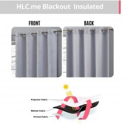 HLC.ME Blackout Curtains Taylor Floral Blackout Grommet Curtain Panels - Light Grey - Set Of 2 19 HLC.ME Blackout Curtains Taylor Floral Blackout Grommet Curtain Panels - Light Grey - Set Of 2