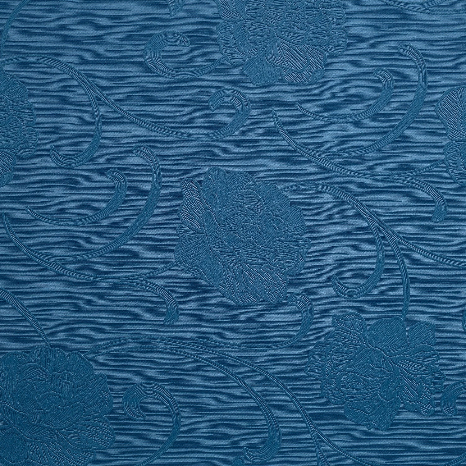 HLC.ME Taylor Floral Blackout Grommet Curtain Panels - Teal Blue - Set Of 2 8 HLC.ME Taylor Floral Blackout Grommet Curtain Panels - Teal Blue - Set Of 2