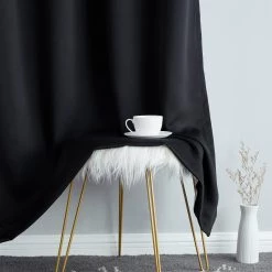 HLC.ME Hamilton 100% Blackout Curtain Panels - Black - Set Of 2 15 HLC.ME Hamilton 100% Blackout Curtain Panels - Black - Set Of 2