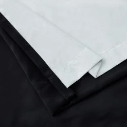 HLC.ME Dakota 100% Blackout Grommet Curtain Panels - Black - Set Of 2