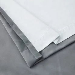 HLC.ME Dakota 100% Blackout Grommet Curtain Panels - Grey - Set Of 2