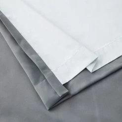 HLC.ME Faux Linen Curtains Dakota 100% Blackout Grommet Patio Door Panel - Grey