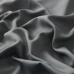 HLC.ME Faux Linen Curtains Dakota 100% Blackout Grommet Patio Door Panel - Grey