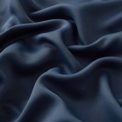 HLC.ME Dakota 100% Blackout Grommet Patio Door Panel - Navy Blue Faux Linen Curtains