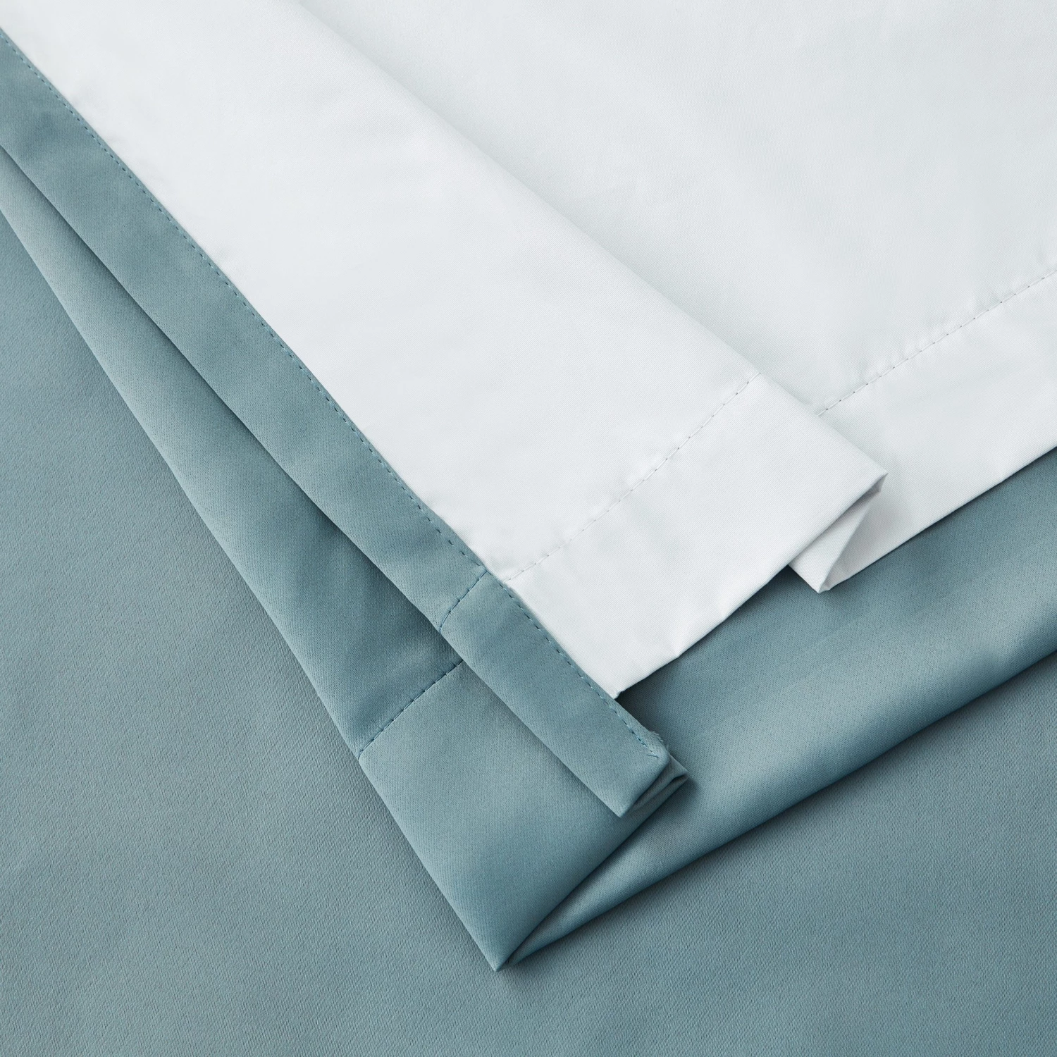 HLC.ME Faux Linen Curtains Dakota 100% Blackout Grommet Patio Door Panel - Slate Blue 6 HLC.ME Faux Linen Curtains Dakota 100% Blackout Grommet Patio Door Panel - Slate Blue