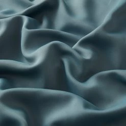 HLC.ME Dakota 100% Blackout Grommet Curtain Panels - Slate Blue - Set Of 2