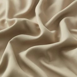 HLC.ME Dakota 100% Blackout Grommet Curtain Panels - Taupe - Set Of 2 Blackout Curtains