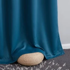 HLC.ME Dakota 100% Blackout Grommet Curtain Panels - Teal Blue - Set Of 2 Blackout Curtains 13 HLC.ME Dakota 100% Blackout Grommet Curtain Panels - Teal Blue - Set Of 2 Blackout Curtains