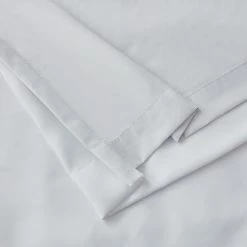 HLC.ME Dakota 100% Blackout Grommet Curtain Panels - White - Set Of 2 Blackout Curtains