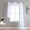 HLC.ME Lucento Sheer Window Scarf - White Sheer Curtains
