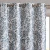 HLC.ME Amalfi Paisley 100% Blackout Grommet Curtain Panels - Neutral - Set Of 2 Blackout Curtains