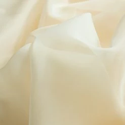 HLC.ME Faux Linen Curtains Lucento Sheer Rod Pocket Cafe Tier Panels - Beige - Set Of 2