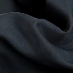 HLC.ME Lucento Sheer Rod Pocket Curtain Panels - Black - Set Of 2 Sheer Curtains