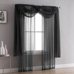 HLC.ME Lucento Sheer Window Scarf - Black