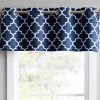 HLC.ME Lattice Print Blackout Grommet Valance - Navy Blue 1 HLC.ME Lattice Print Blackout Grommet Valance - Navy Blue
