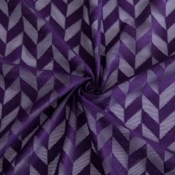 HLC.ME Herringbone Lace Sheer Rod Pocket Curtain Panels - Purple - Set Of 2 Sheer Curtains