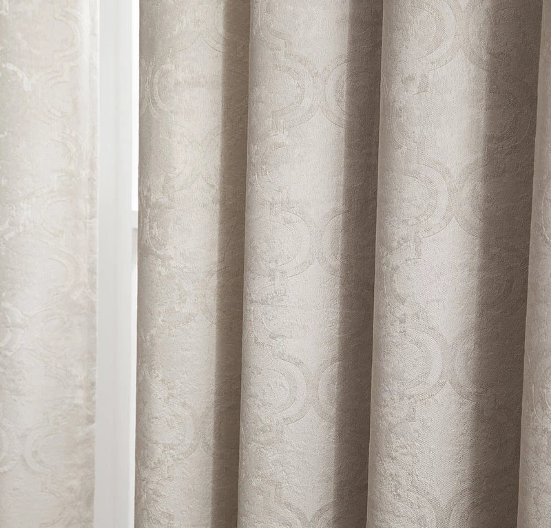 HLC.ME Blackout Curtains Redmont Lattice Blackout Grommet Curtain Panels - Ivory - Set Of 2 6 HLC.ME Blackout Curtains Redmont Lattice Blackout Grommet Curtain Panels - Ivory - Set Of 2