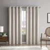 HLC.ME Blackout Curtains Redmont Lattice Blackout Grommet Curtain Panels - Ivory - Set Of 2