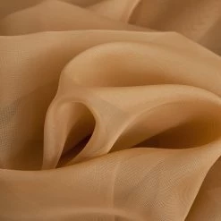 HLC.ME Lucento Sheer Rod Pocket Curtain Panels - Gold - Set Of 2 Sheer Curtains