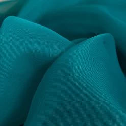 HLC.ME Lucento Sheer Rod Pocket Curtain Panels - Grey Teal - Set Of 2