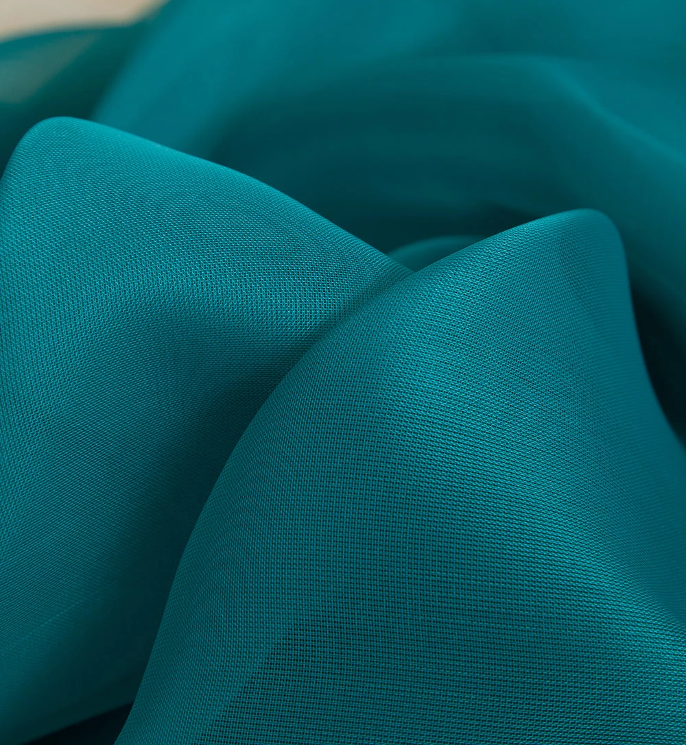 HLC.ME Lucento Sheer Rod Pocket Cafe Tier Panels - Grey Teal - Set Of 2 5 HLC.ME Lucento Sheer Rod Pocket Cafe Tier Panels - Grey Teal - Set Of 2