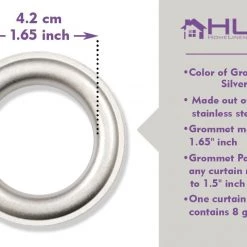 HLC.ME Lattice Embroidered Blackout Grommet Patio Door Panel - Grey/White