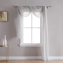 HLC.ME Lucento Sheer Window Scarf - Silver