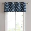 HLC.ME Lattice Embroidered Blackout Grommet Valance - Teal