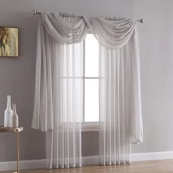 HLC.ME Lucento Sheer Window Scarf - Silver