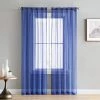 HLC.ME Lucento Sheer Rod Pocket Curtain Panels - Royal Blue - Set Of 2 Sheer Curtains 1 HLC.ME Lucento Sheer Rod Pocket Curtain Panels - Royal Blue - Set Of 2 Sheer Curtains