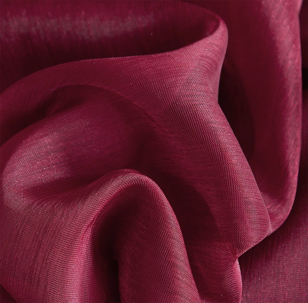 HLC.ME Sheer Grommet Curtain Panels - Burgundy - Set Of 2 Sheer Curtains 6 HLC.ME Sheer Grommet Curtain Panels - Burgundy - Set Of 2 Sheer Curtains