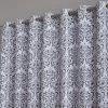 HLC.ME Damask Print 100% Blackout Grommet Patio Door Panel - Platinum White/Grey