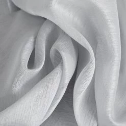 HLC.ME Sheer Grommet Curtain Panels - Silver Grey - Set Of 2