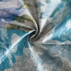 HLC.ME Layla Floral 100% Blackout Grommet Curtain Panels - Teal Blue - Set Of 2 Blackout Curtains 14 HLC.ME Layla Floral 100% Blackout Grommet Curtain Panels - Teal Blue - Set Of 2 Blackout Curtains