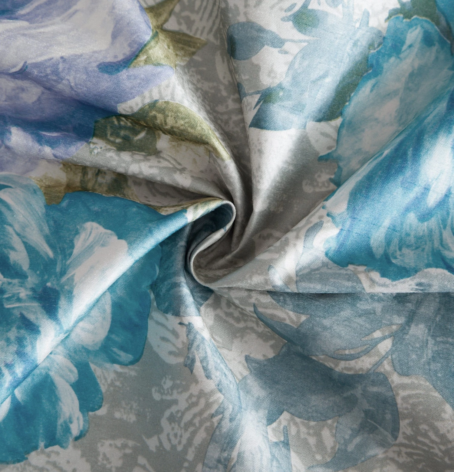 HLC.ME Layla Floral 100% Blackout Grommet Curtain Panels - Teal Blue - Set Of 2 Blackout Curtains 7 HLC.ME Layla Floral 100% Blackout Grommet Curtain Panels - Teal Blue - Set Of 2 Blackout Curtains